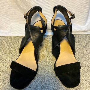 Beautiful black leather sandals